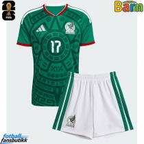 Mexico Orbelin Pineda #17 Hjemmedraktsett Barn EM 2024 Kortermet (+ Korte bukser)